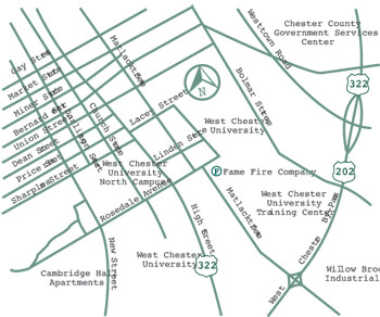 Cambridge Hall Apartments is located at 500 W. Rosedale Avenue, West Chester, PA 19382 Local area map