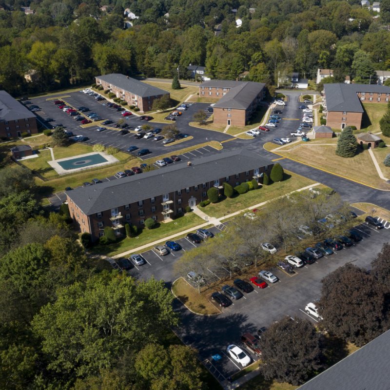 aerial view of community